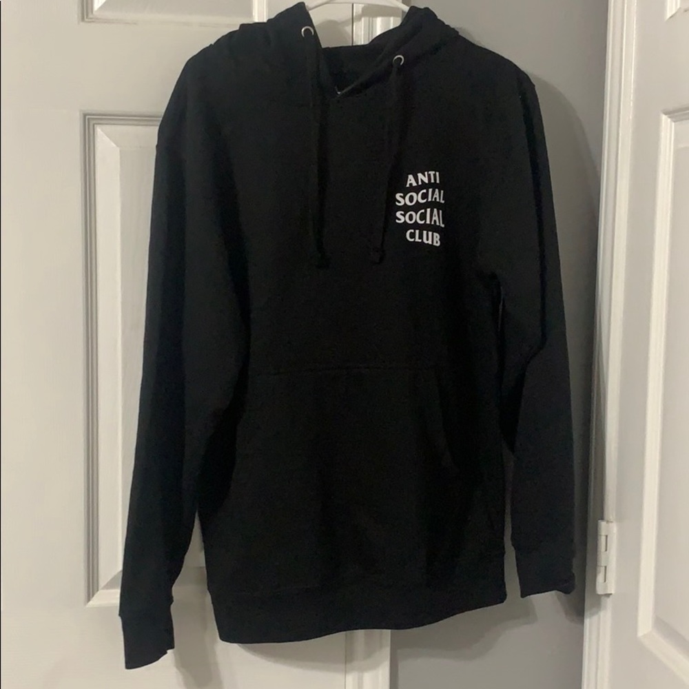 Anti social social club black hoodie size Small